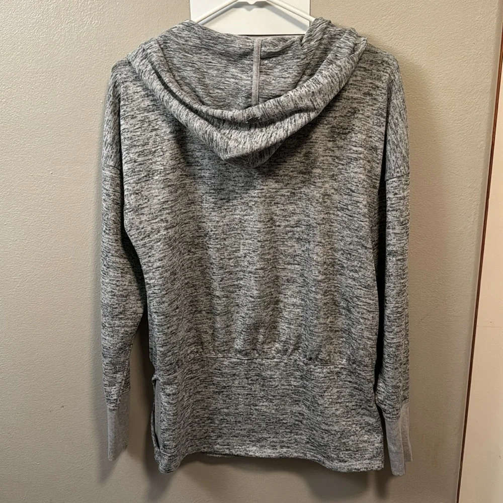 Athleta Batwing & Robin Hooded Pullover Grey Marbled Size Small - Picture 6 of 7